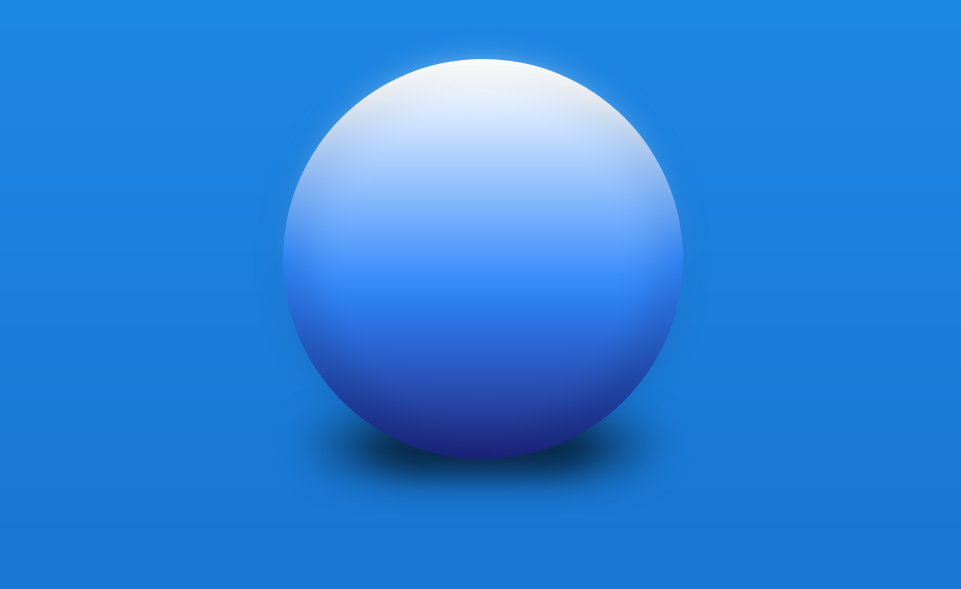 Blue 3D orb made out pure CSS