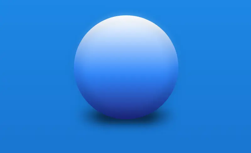Blue 3D orb made out pure CSS