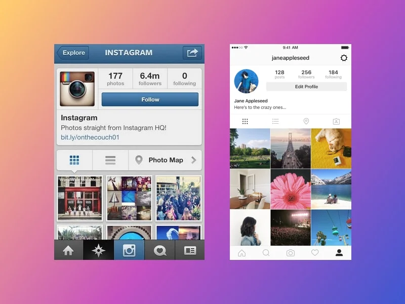 Instagram flat design