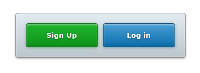 Proper UI buttons, blue and green