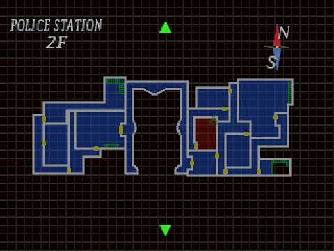 A map of the police station in RE2