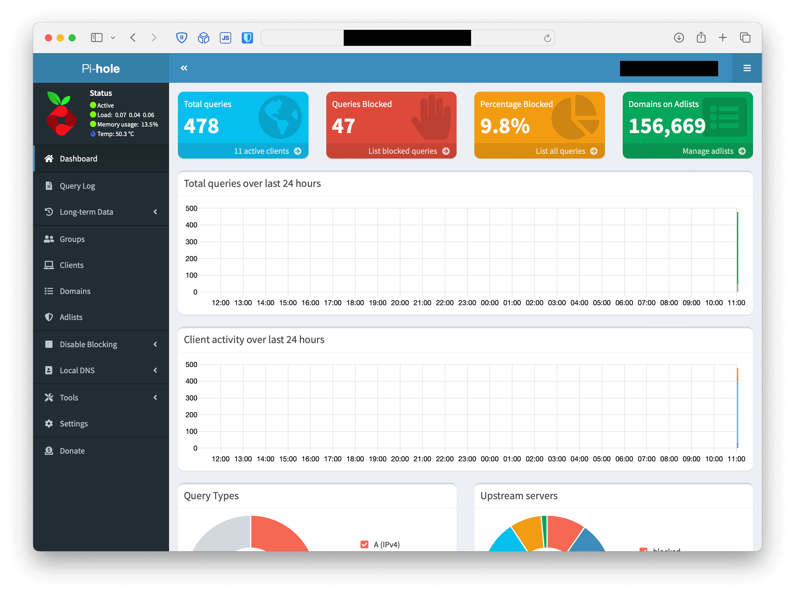 Pi-Hole running locally in the browser